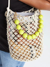 Tennis Ball Collar Necklace in Neon Yellow