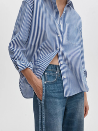 Miramar Terry Wide-Leg Track Pants in Carnation Stripe
