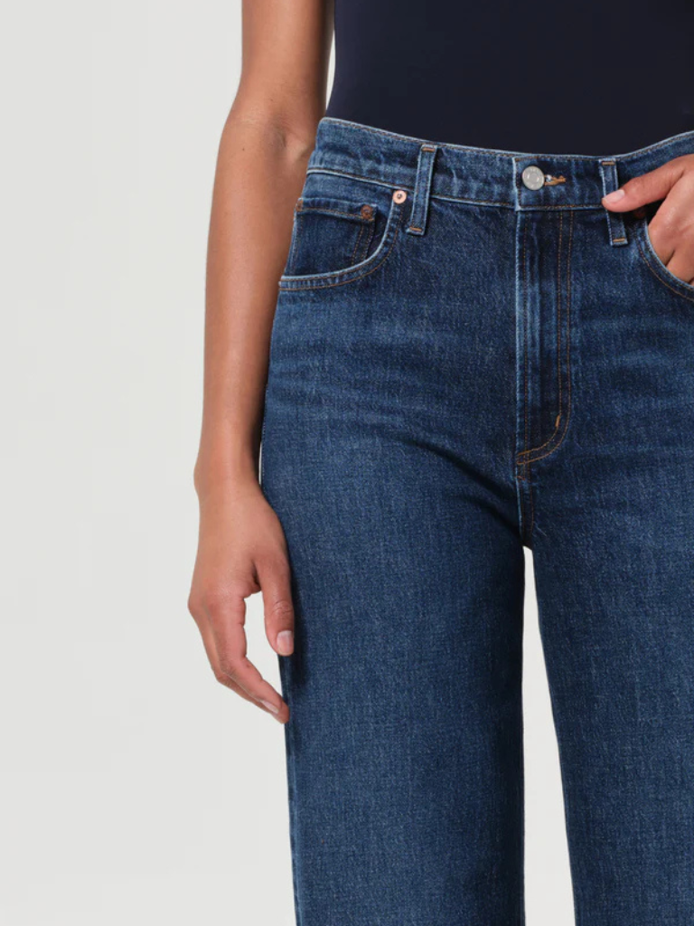 Ren High Rise (Stretch) Wide Leg Jean in Echo