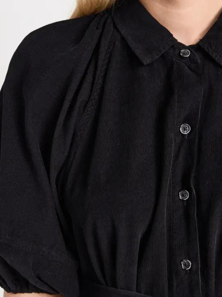 Kady Corduroy Dress in Black