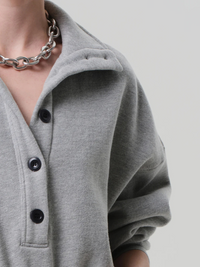 Mirelle Funnel Neck in Heather Grey