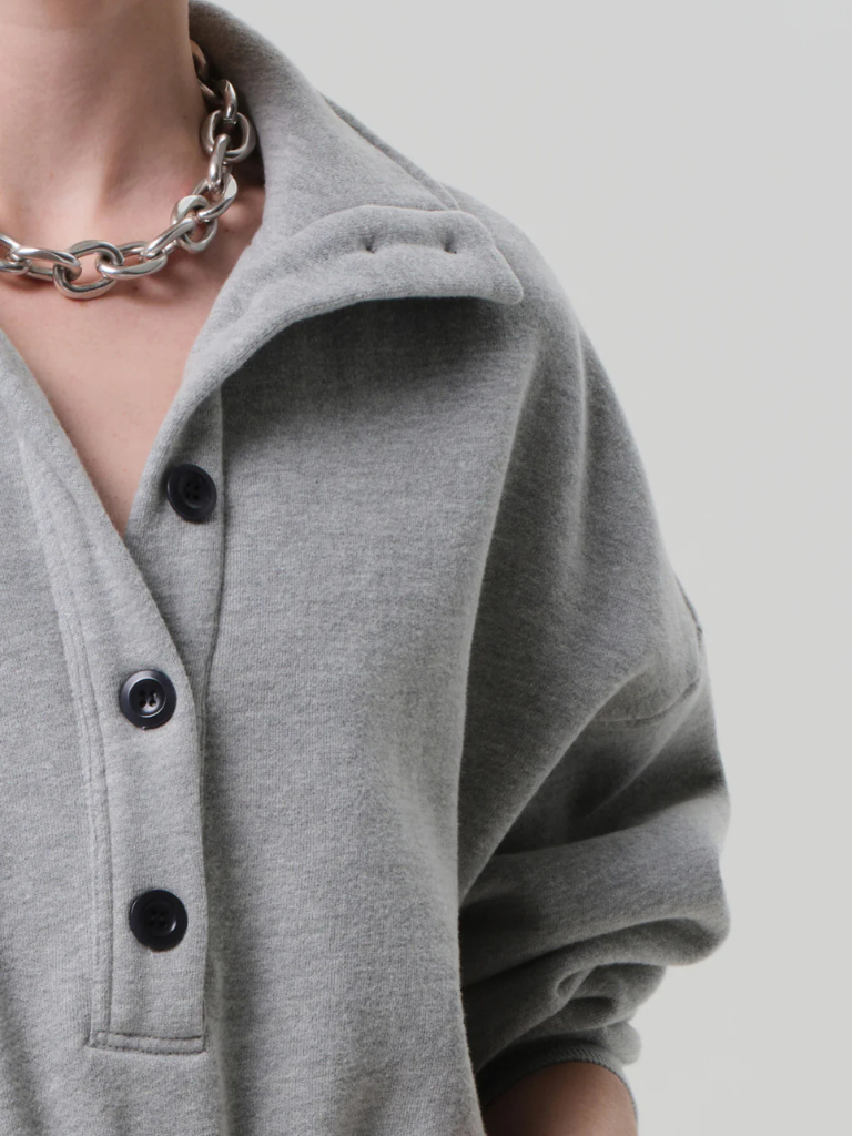 Mirelle Funnel Neck in Heather Grey