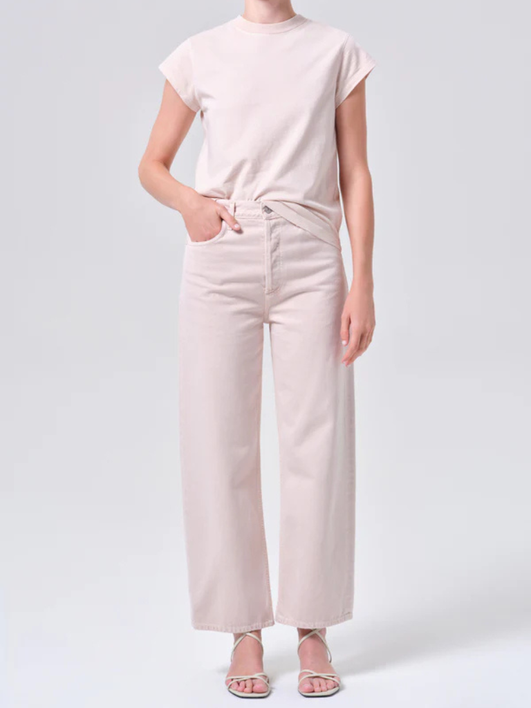 Ren High Rise Wide Leg Jean in Foundation