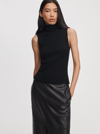 Rhodes Sleeveless Turtleneck in Black