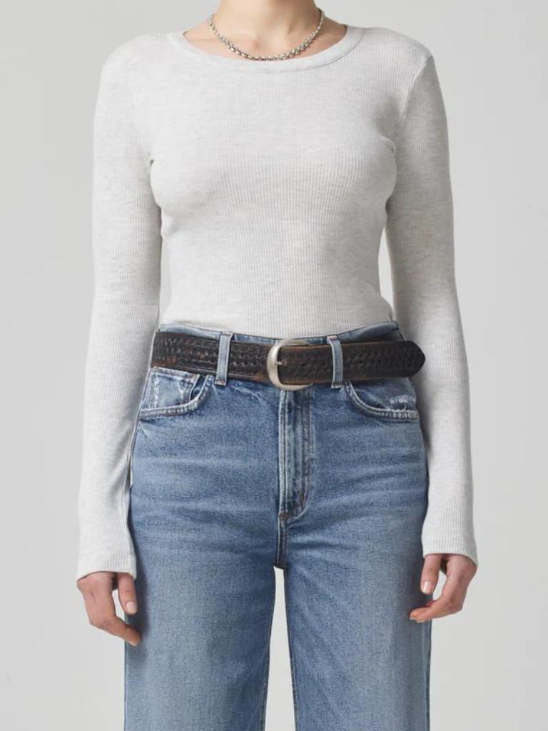 Adeline Top in Heather Grey