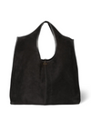 Paco Soft Tote in Black Suede