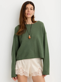 Isola Cashmere Pullover in Thyme