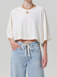 Crop Cape Tee In Pashmina