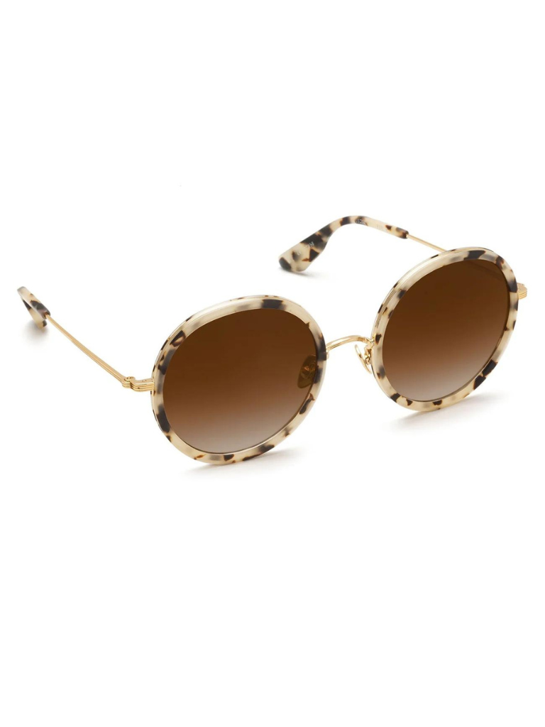 Luisa Sunglasses in Matte Oyster 18k