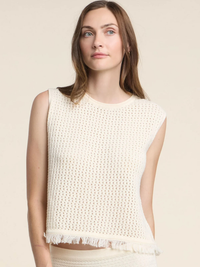 Cova Sleeveless Tank in Milk