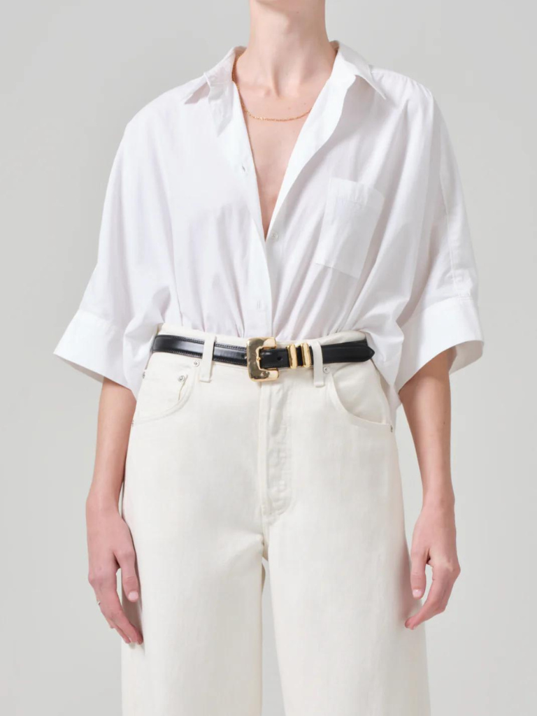 Claire Origami Shirt in Optic White