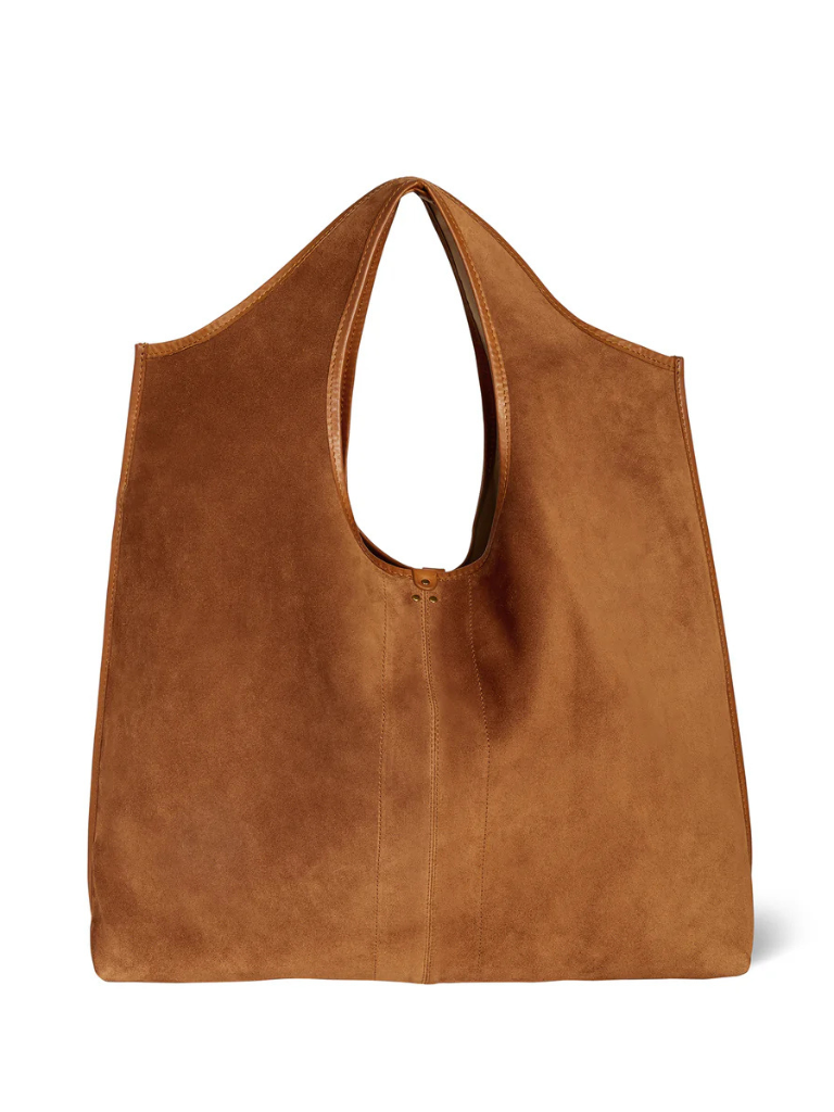 Paco Soft Tote in Caramel Suede