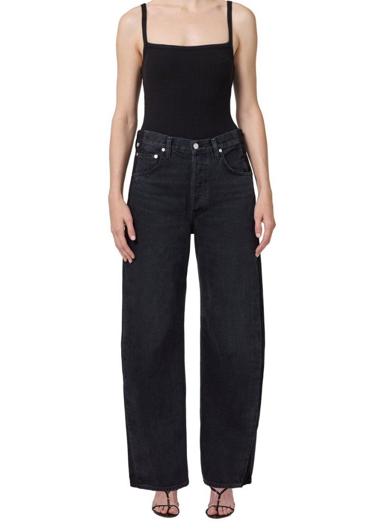 Ayla Baggy Jean in Tuxedo Black Salt