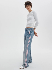 Miramar Sport Stripe Track Pants in Pink Stripe
