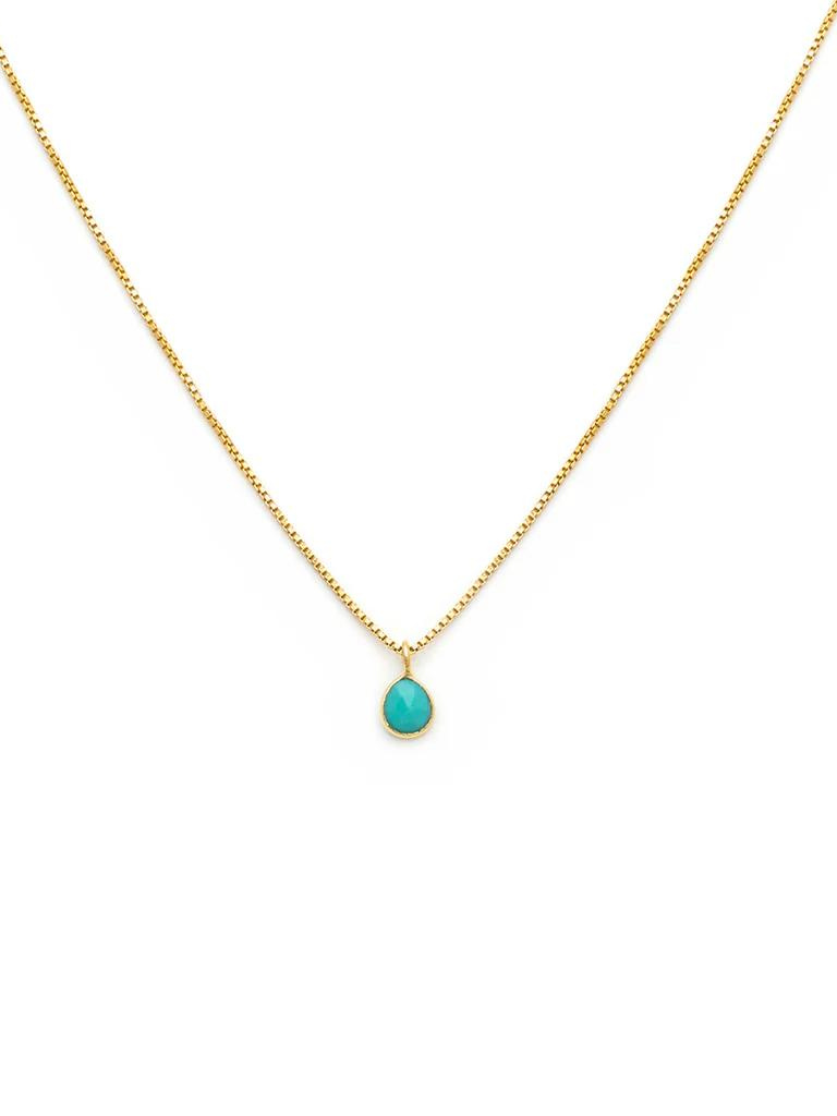 Sofia Slice Necklace in Gold Vermeil & Turquoise