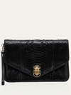 Alicia Python Clutch in Black