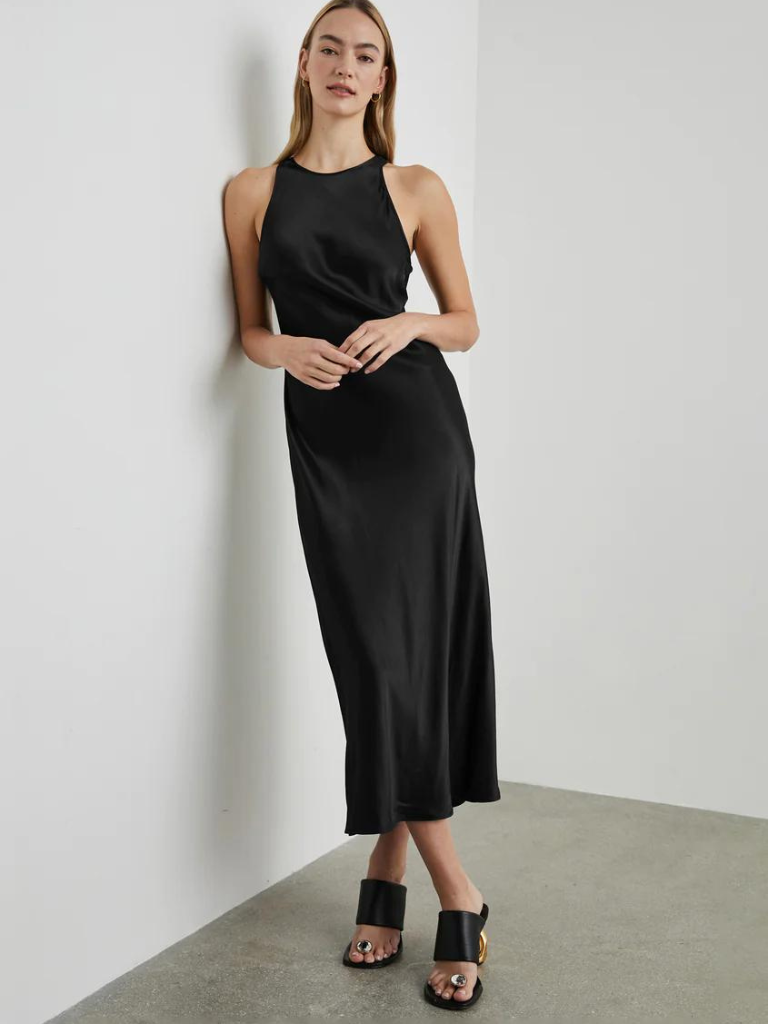 Solene Midi Dress in Black