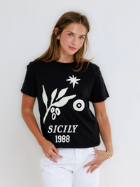 Sicily 1988 Tee in Vintage Black