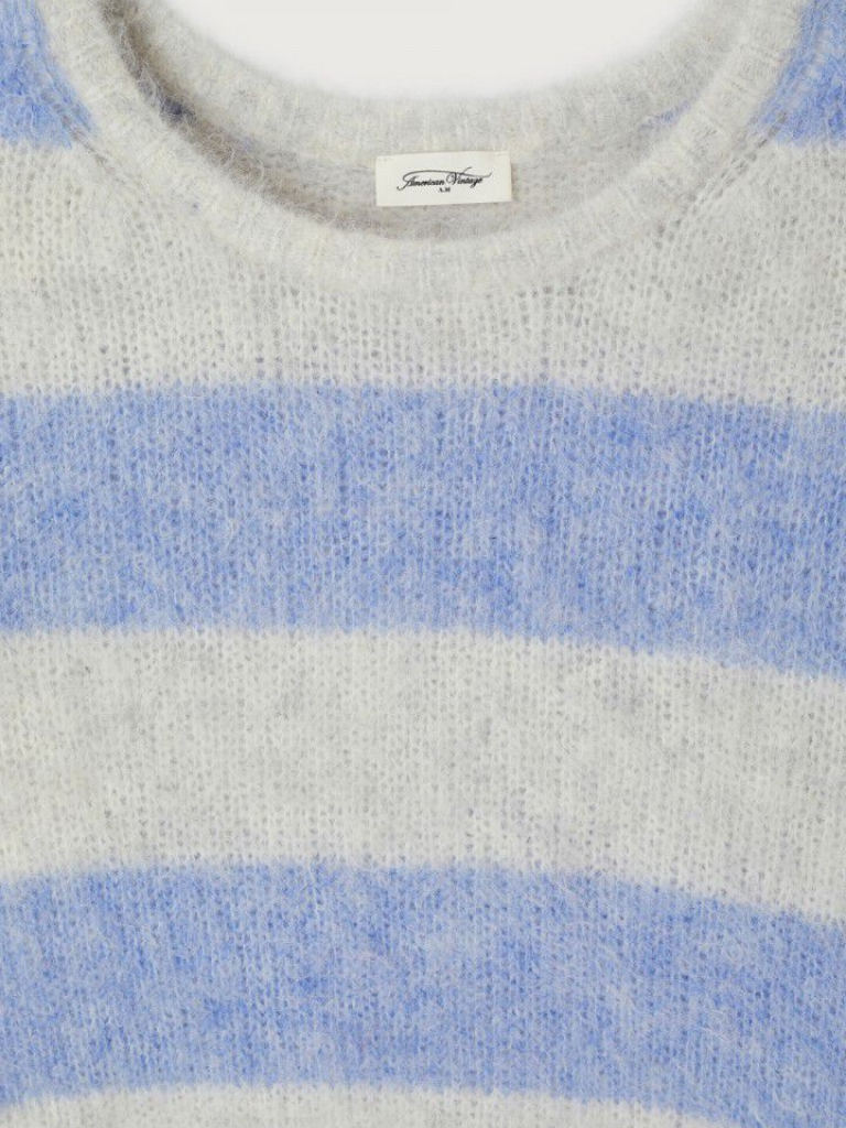 Niby Sweater in Grey/Blue Stripe
