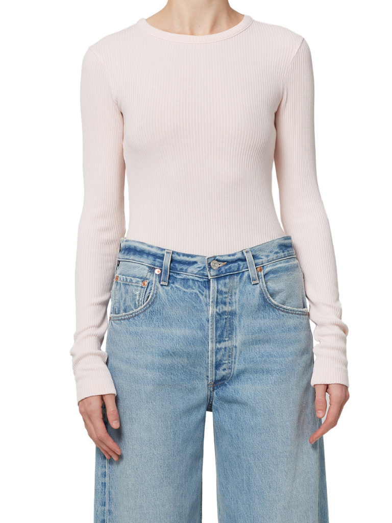 Bina Crewneck Top in Cameo