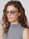Franklin Sunglasses in Matte Oyster to Crystal 24K Mirrored