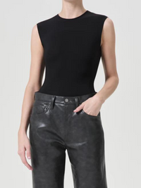 Aura Sleeveless Bodysuit in Black