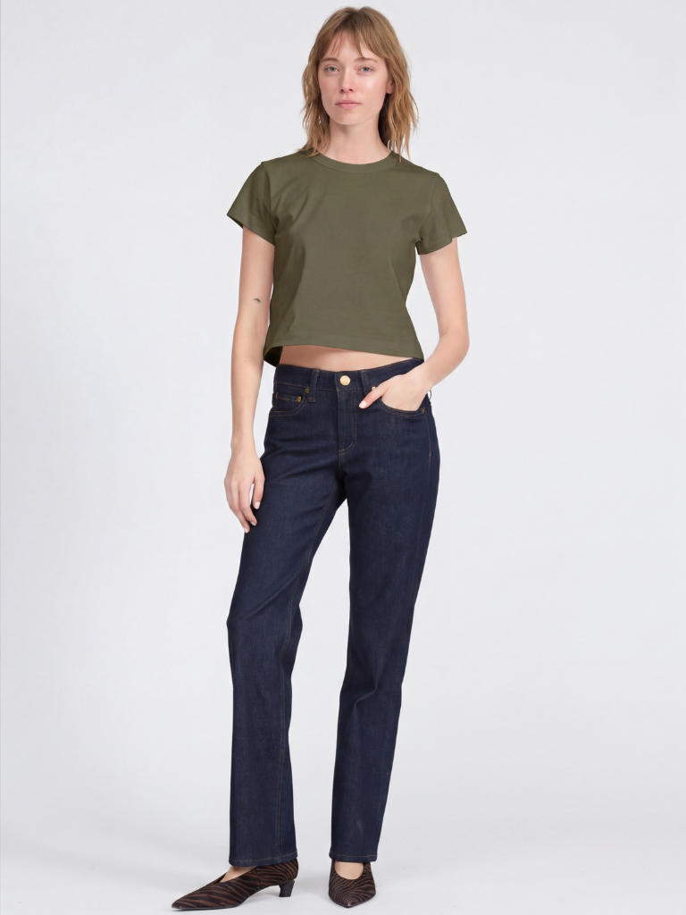 Kelly Perfect Tee in Dark Olive