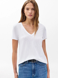 The Slub Vee in Bright White