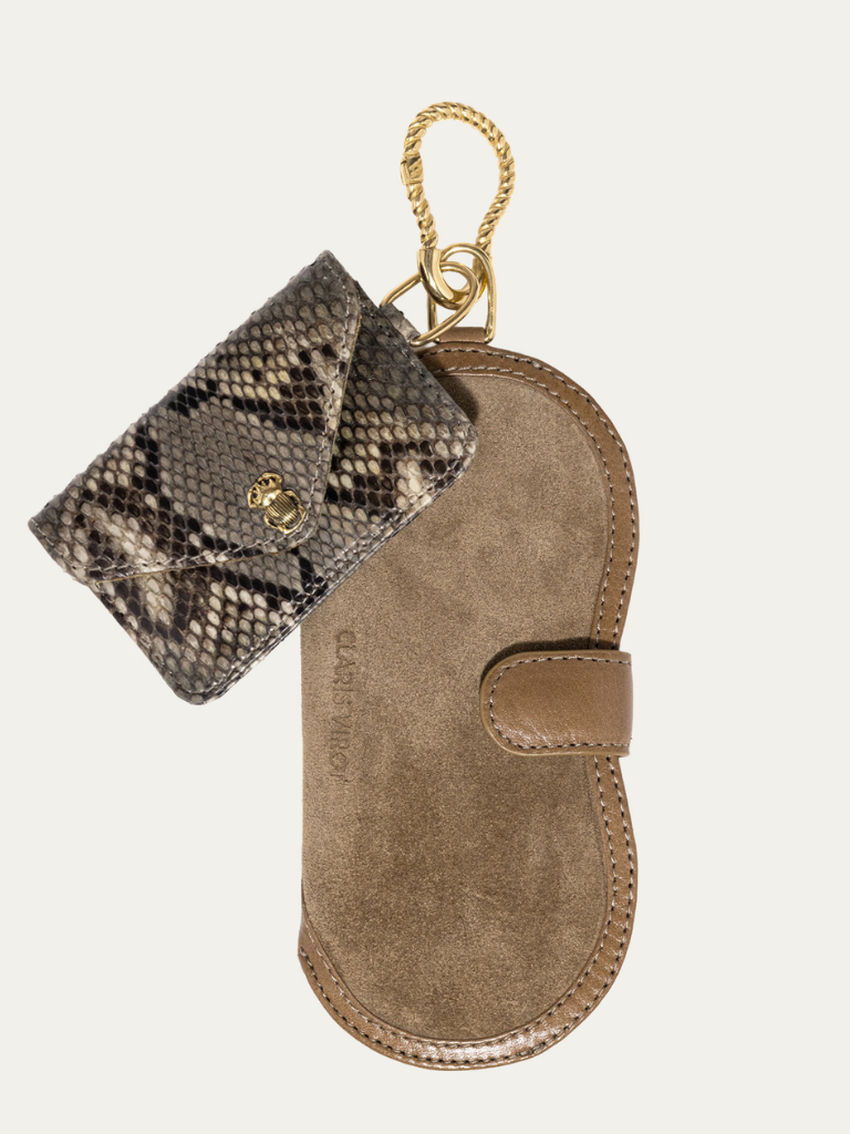 Glasses Case/Card Holder in Ash Python