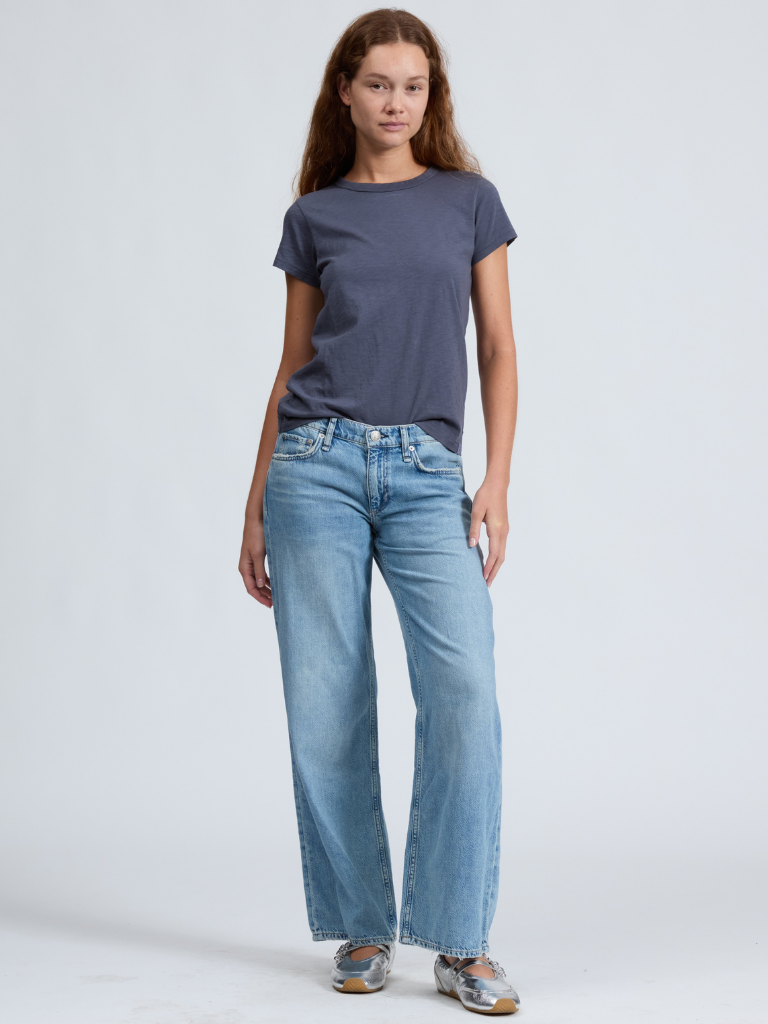 The Slub Tee in Storm Blue