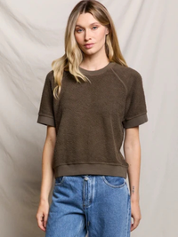 Ziggy Short Sleeve Crew in Dark Olive