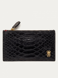 Helena Python Cardholder in Black