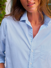 Eileen Relaxed Button-Up Poplin Shirt in French Blue (RGN2)