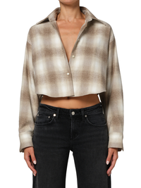Ana Cropped Shirt in Schiffer Plaid