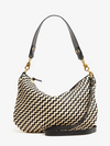 Moyen Messenger in Black/Cream Woven Zig-Zag