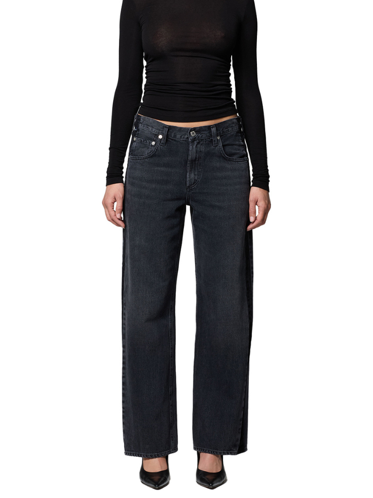Lindz Low Rise East Straight w/ Tuxedo Stripe in Kuro
