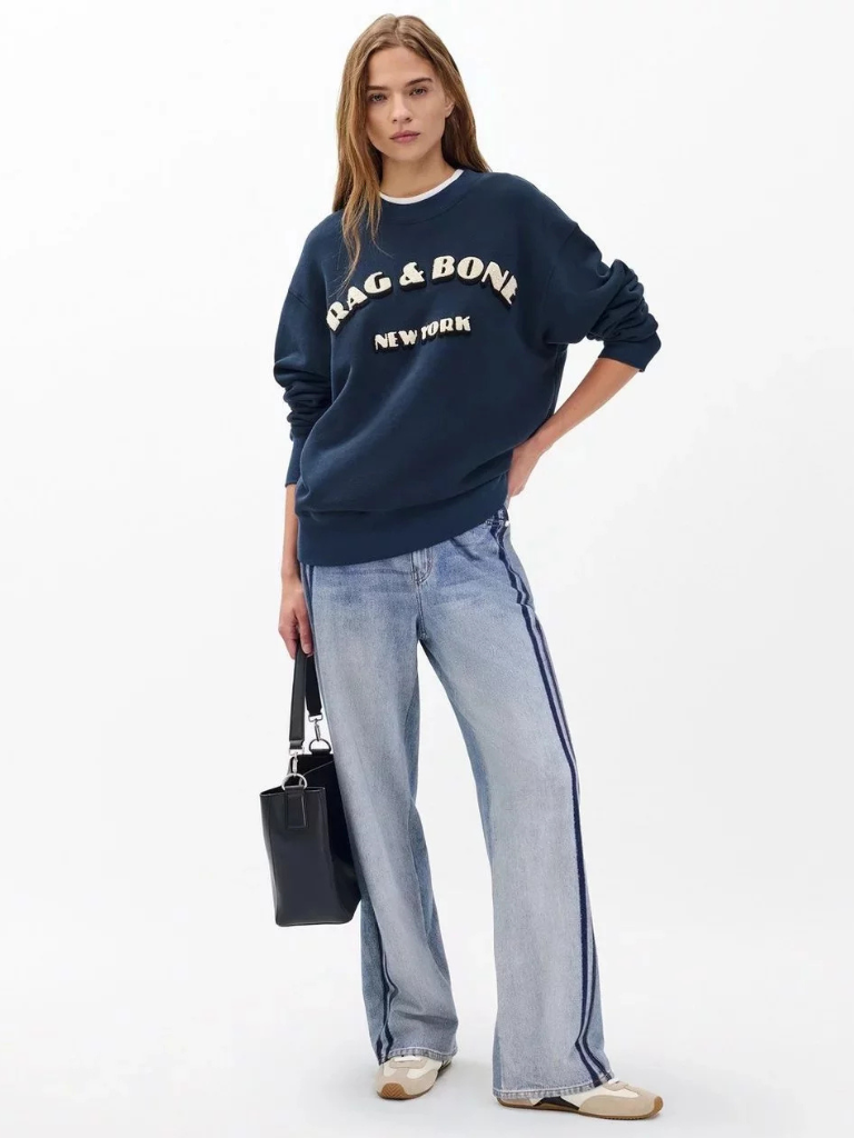 Miramar Terry Wide-Leg Track Pants in Coney