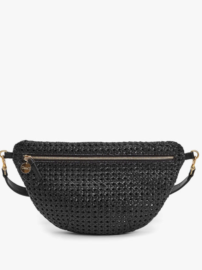 Grande Fanny Pack in Black Rattan