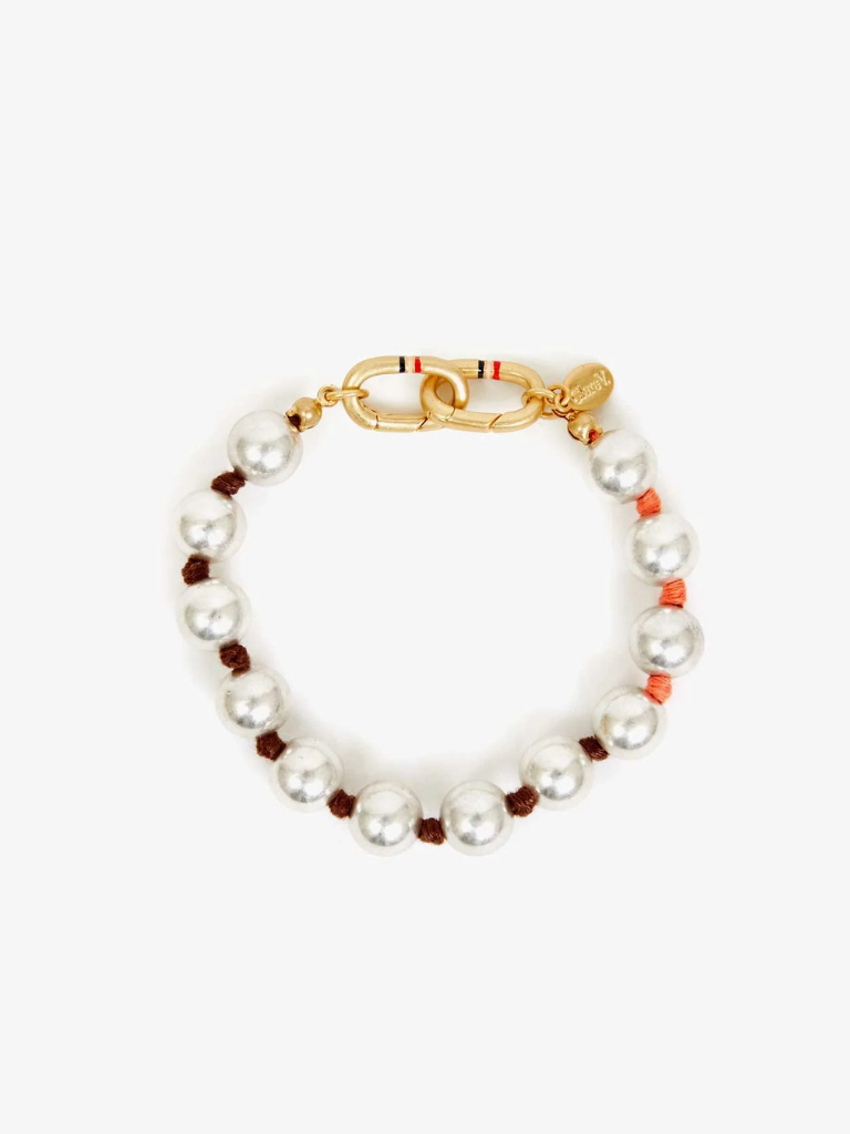 Beaded Strand Bracelet in Silver