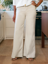 West Village Wide-Leg Trouser in Cement