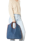 Paco Soft Tote in Jean Suede
