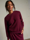 Ziggy Inside Out Shrunken Crew in Dark Burgundy