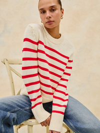 Alise Sweater in Cherry Stripe