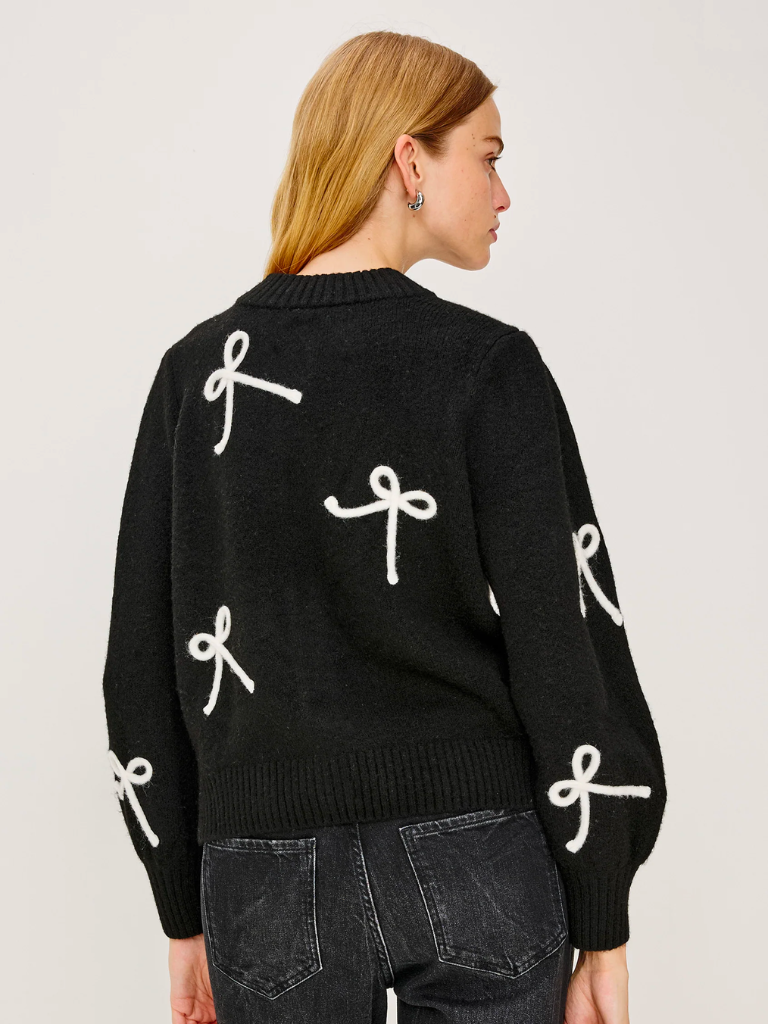 Francesca Cardigan in Black Ivory