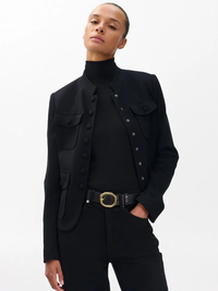 Audrey Leather Belt in Black/Gold
