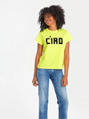 Ciao Classic Tee in Neon Yellow w/ Black Block Letters
