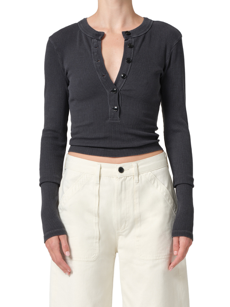 Varra Henley in Charcoal Mineral