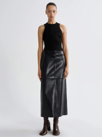 Hikson Recycled Leather Skirt in Detox