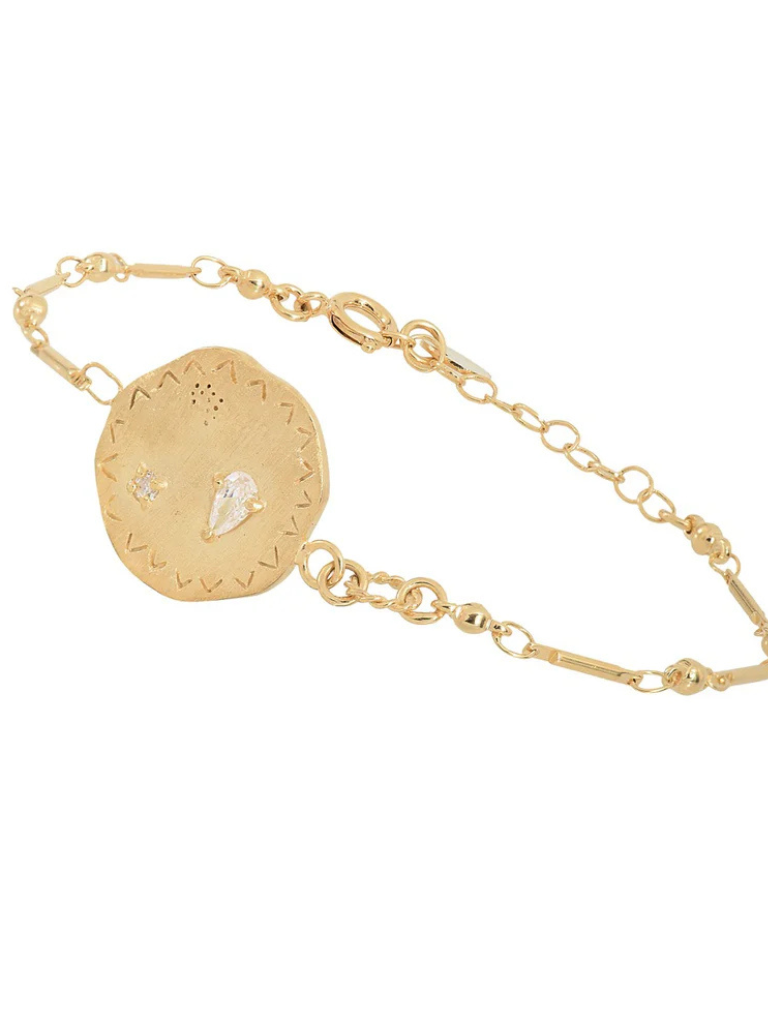 Gala Bracelet in White Zircon/Gold