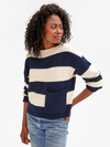 Dorothee Sweater in Navy/Cream Stripe